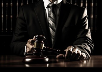 man at the table holding a gavel symbolizing small claims paralegal