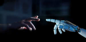 both human hand and robot representing Remote paralegal solutions