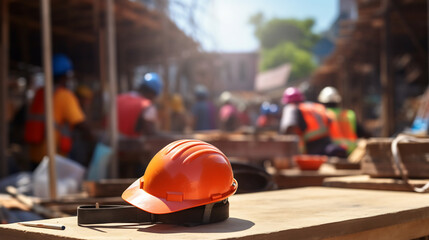 A hard hat on a table for WSIB paralegal services fees